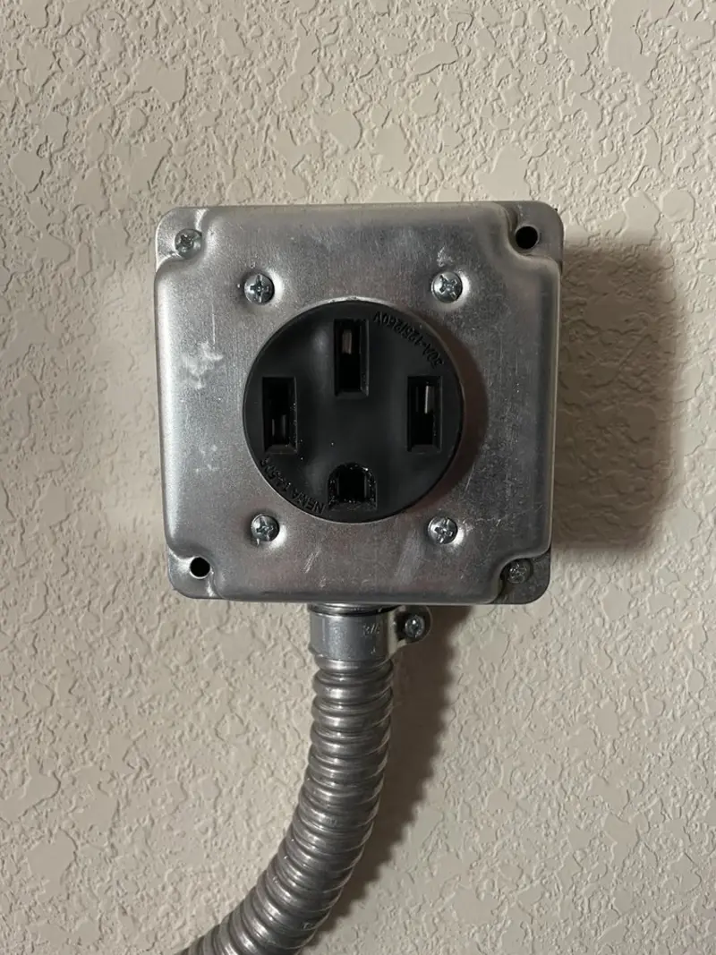 NEMA 14-50 outlet installed for Smart Home Electrical in Monterey